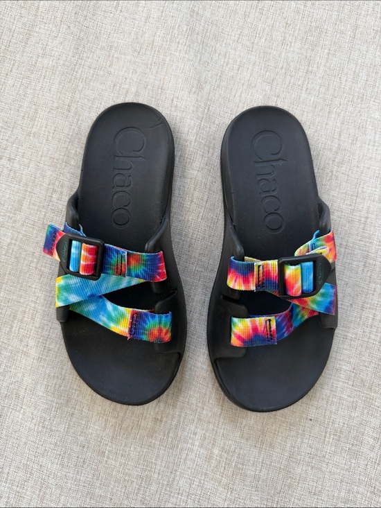 Chaco Other - Chacos Chillos Kids Youth Size 3 Tie Dye Sandals Slip on Summer pool beach